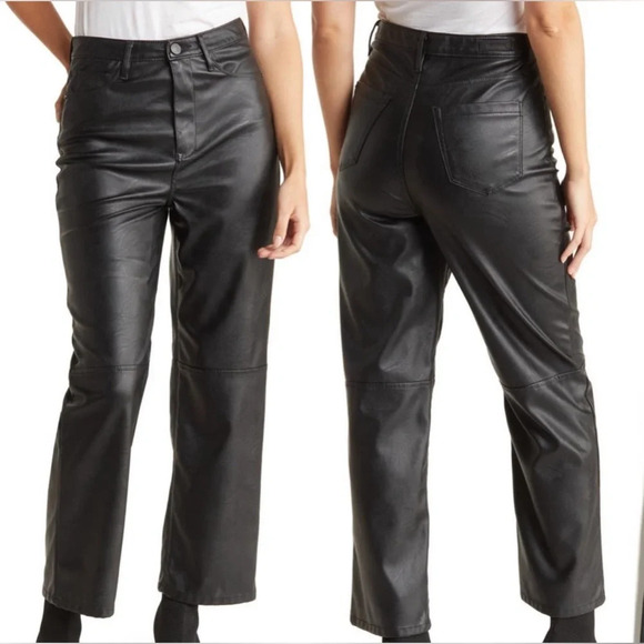 Blank NYC women’s Baxter ribcage straight leg faux leather pant size 27 - Picture 11 of 11